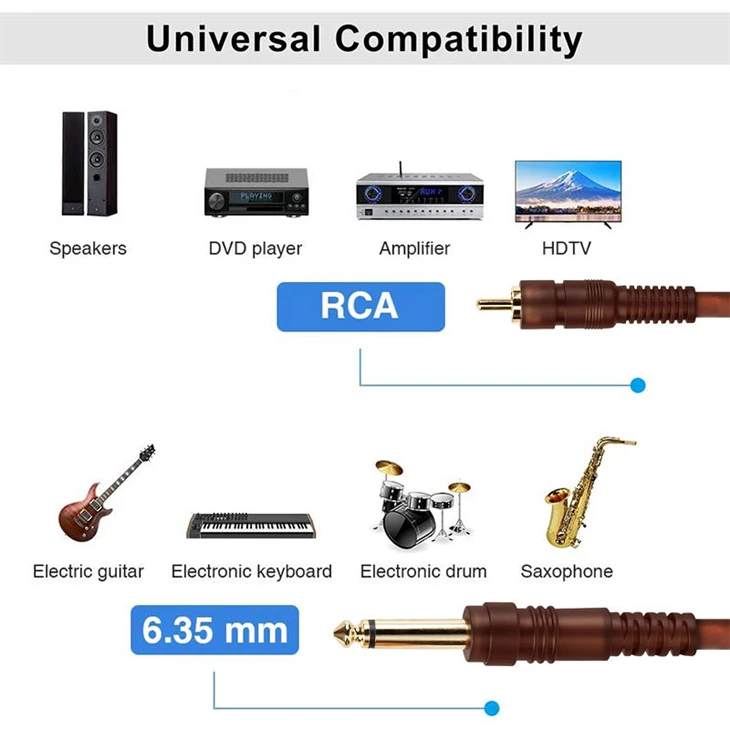 6.35mm To RCA Cable price